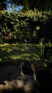 Dwarf-3 Smart-Teleskop im Garten bei Nacht